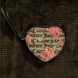 Juicy Couture Heart-shaped Wristlet Pink Roses